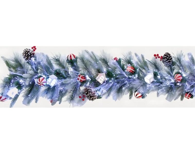 Χριστουγεννιάτικη Γιρλάντα με LED Φως 200cm – Διακοσμητική Γιρλάντα για Δέντρο, Τζάκι και Μπαλκόνι Χριστουγεννιάτικη Γιρλάντα με LED Φως 200cm – Διακοσμητική Γιρλάντα για Δέντρο, Τζάκι και Μπαλκόνι