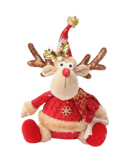 Χριστουγεννιάτικη Κούκλα Τάρανδος 30cm Υφασμάτινη και Παιχνιδιάρικη Διακόσμηση Χριστουγεννιάτικη Κούκλα Τάρανδος 30cm Υφασμάτινη και Παιχνιδιάρικη Διακόσμηση