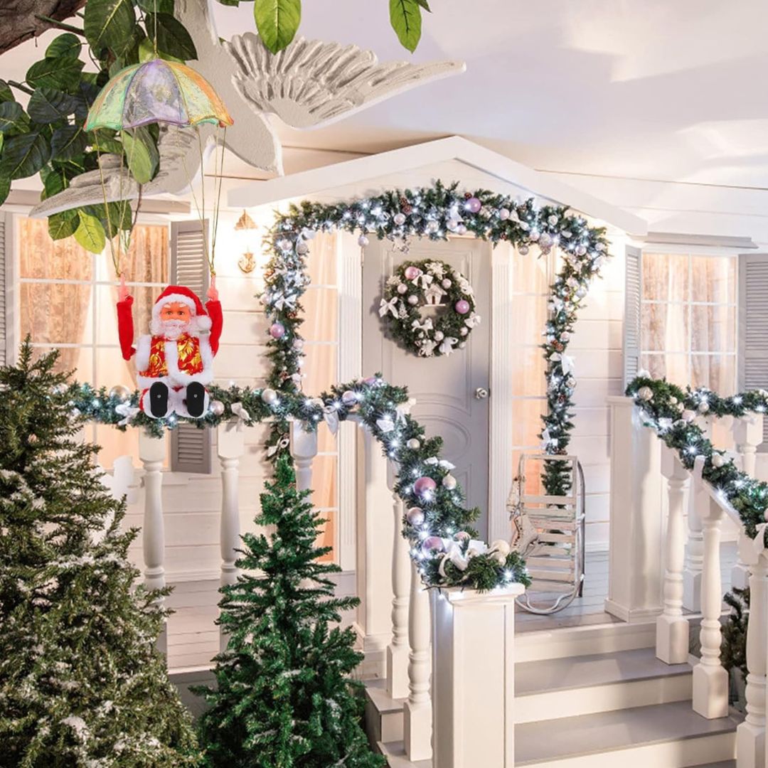 Χριστουγεννιάτικη Μουσική Φιγούρα Άγιος Βασίλης με Αλεξίπτωτο 41cm Χριστουγεννιάτικη Μουσική Φιγούρα Άγιος Βασίλης με Αλεξίπτωτο 41cm