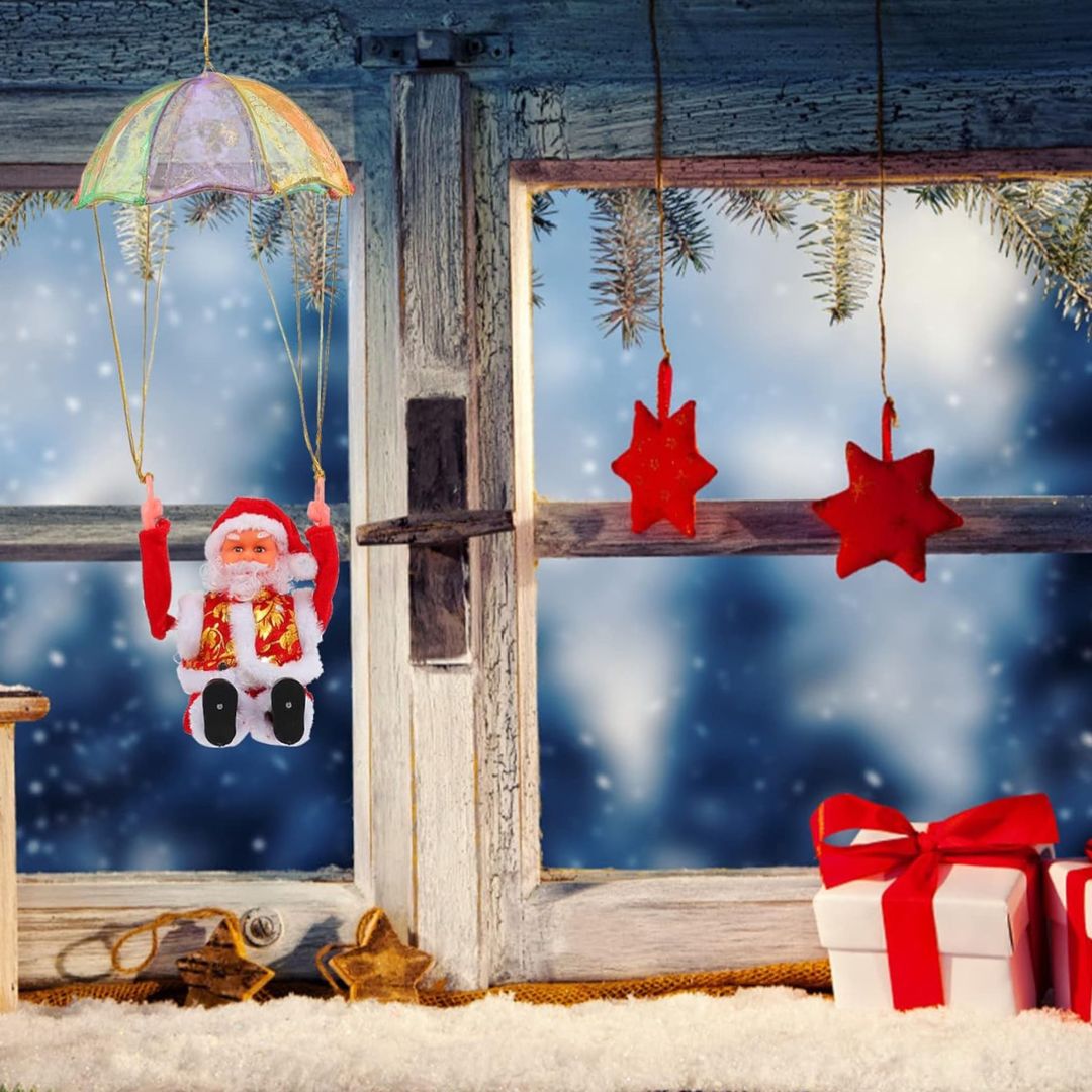 Χριστουγεννιάτικη Μουσική Φιγούρα Άγιος Βασίλης με Αλεξίπτωτο 41cm Χριστουγεννιάτικη Μουσική Φιγούρα Άγιος Βασίλης με Αλεξίπτωτο 41cm