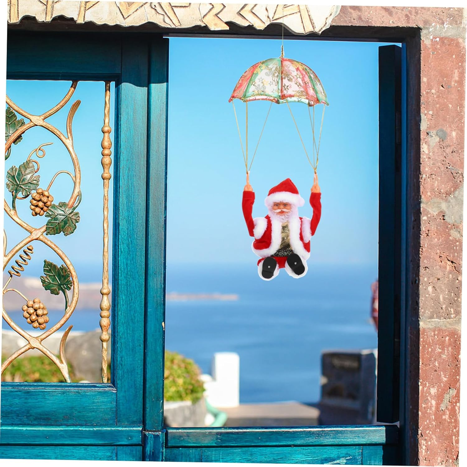 Χριστουγεννιάτικη Μουσική Φιγούρα Άγιος Βασίλης με Αλεξίπτωτο 41cm Χριστουγεννιάτικη Μουσική Φιγούρα Άγιος Βασίλης με Αλεξίπτωτο 41cm