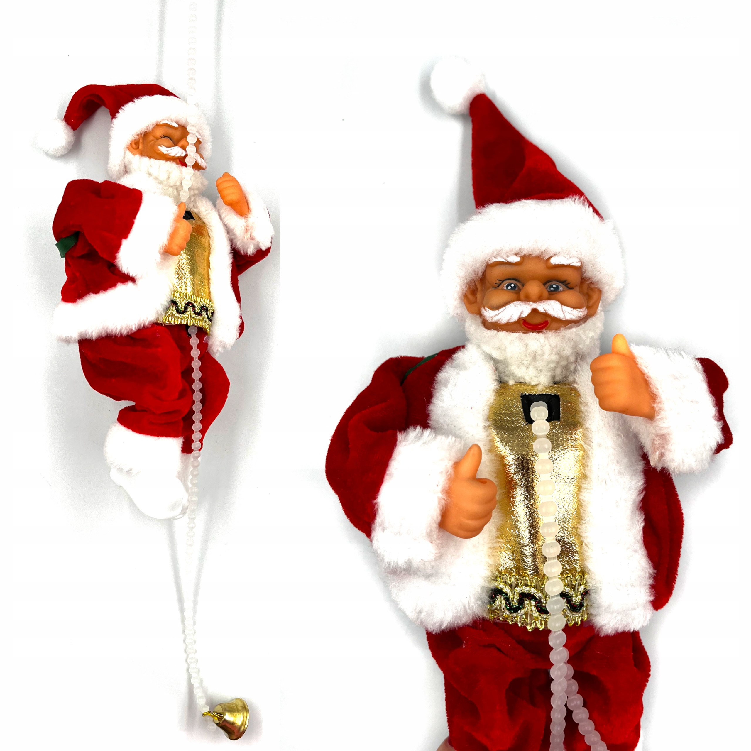 Χριστουγεννιάτικη Μουσική Φιγούρα Άγιος Βασίλης που Ανεβαίνει με Σχοινί με Κίνηση και LED Φωτισμό Χριστουγεννιάτικη Μουσική Φιγούρα Άγιος Βασίλης που Ανεβαίνει με Σχοινί με Κίνηση και LED Φωτισμό