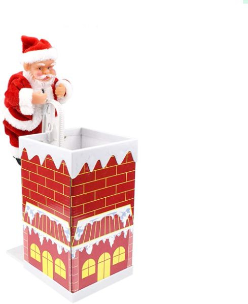 Χριστουγεννιάτικη Μουσική Φιγούρα Άγιος Βασίλης που Ανεβοκατεβαίνει σε Καμινάδα 33cm Χριστουγεννιάτικη Μουσική Φιγούρα Άγιος Βασίλης που Ανεβοκατεβαίνει σε Καμινάδα 33cm