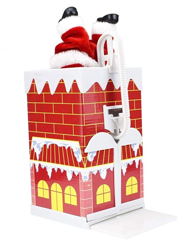 Χριστουγεννιάτικη Μουσική Φιγούρα Άγιος Βασίλης που Ανεβοκατεβαίνει σε Καμινάδα 33cm Χριστουγεννιάτικη Μουσική Φιγούρα Άγιος Βασίλης που Ανεβοκατεβαίνει σε Καμινάδα 33cm