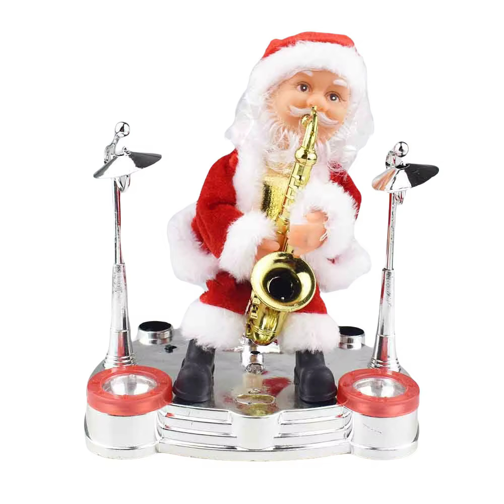 Χριστουγεννιάτικη Μουσική Φιγούρα Άγιος Βασίλης που Παίζει Μουσικό Όργανο με Κίνηση & Φως Χριστουγεννιάτικη Μουσική Φιγούρα Άγιος Βασίλης που Παίζει Μουσικό Όργανο με Κίνηση & Φως