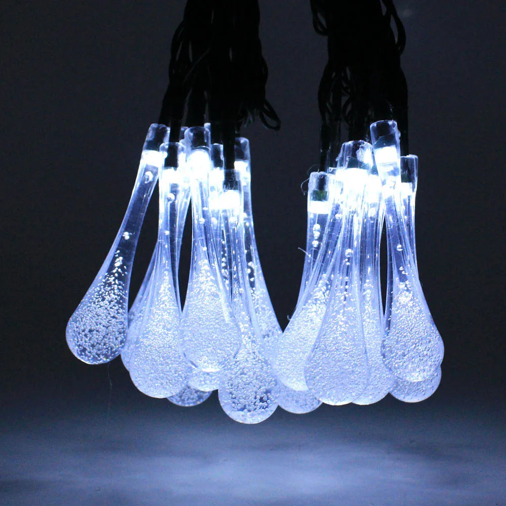 Χριστουγεννιάτικη RGB Αδιάβροχή Γιρλάντα 6.5m με Ηλιάκο Πάνελ & 30 Διακοσμητικές LED Σταγόνες - Λαμπάκια Χριστουγεννιάτικη RGB Αδιάβροχή Γιρλάντα 6.5m με Ηλιάκο Πάνελ & 30 Διακοσμητικές LED Σταγόνες - Λαμπάκια