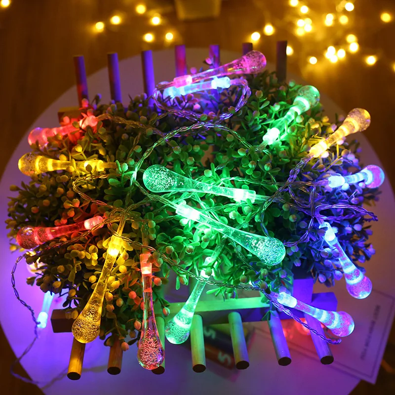 Χριστουγεννιάτικη RGB Αδιάβροχή Γιρλάντα 6.5m με Ηλιάκο Πάνελ & 30 Διακοσμητικές LED Σταγόνες - Λαμπάκια Χριστουγεννιάτικη RGB Αδιάβροχή Γιρλάντα 6.5m με Ηλιάκο Πάνελ & 30 Διακοσμητικές LED Σταγόνες - Λαμπάκια