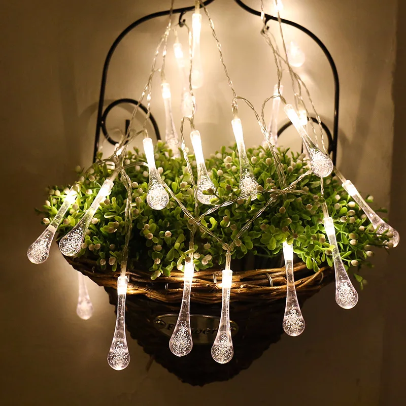 Χριστουγεννιάτικη RGB Αδιάβροχή Γιρλάντα 6.5m με Ηλιάκο Πάνελ & 30 Διακοσμητικές LED Σταγόνες - Λαμπάκια Χριστουγεννιάτικη RGB Αδιάβροχή Γιρλάντα 6.5m με Ηλιάκο Πάνελ & 30 Διακοσμητικές LED Σταγόνες - Λαμπάκια