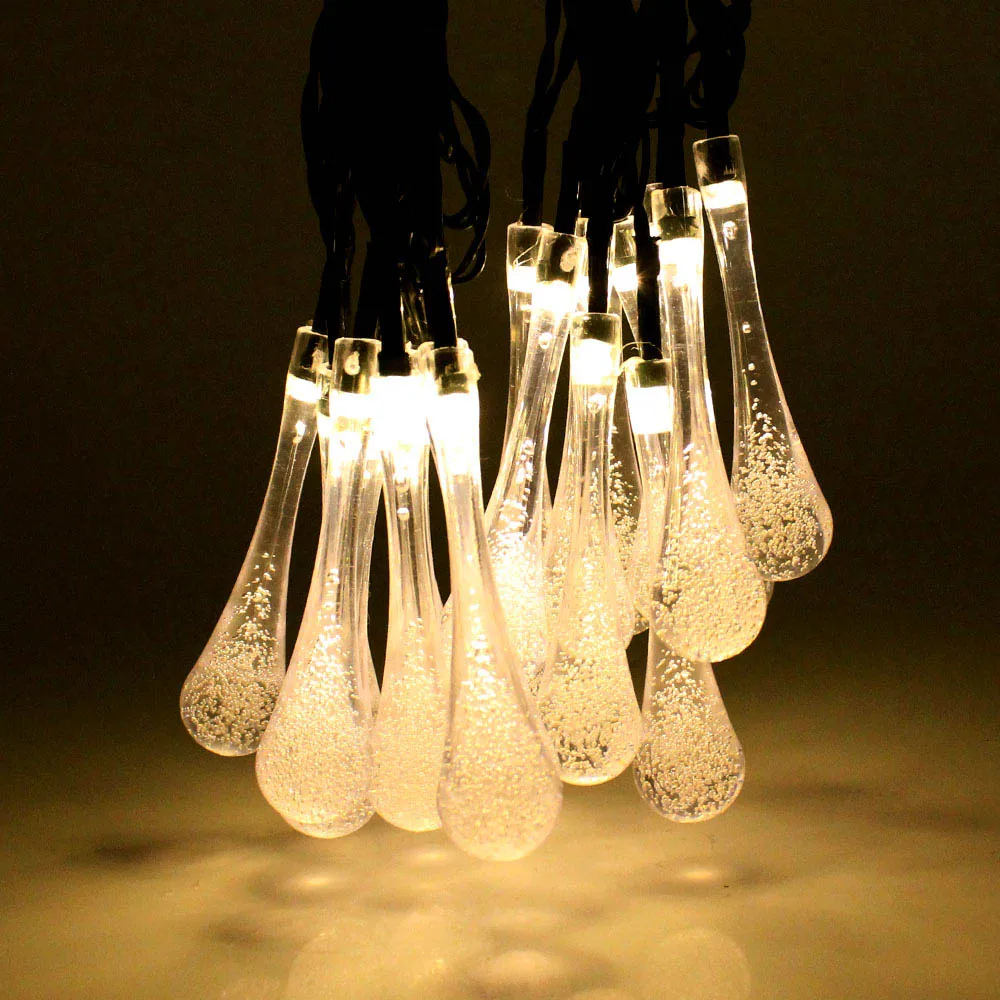 Χριστουγεννιάτικη RGB Αδιάβροχή Γιρλάντα 6.5m με Ηλιάκο Πάνελ & 30 Διακοσμητικές LED Σταγόνες - Λαμπάκια Χριστουγεννιάτικη RGB Αδιάβροχή Γιρλάντα 6.5m με Ηλιάκο Πάνελ & 30 Διακοσμητικές LED Σταγόνες - Λαμπάκια