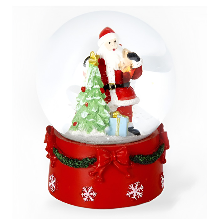Χριστουγεννιάτικη Χιονόμπαλα με Άγιο Βασίλη και Δέντρο 15cm με LED Φως Χριστουγεννιάτικη Χιονόμπαλα με Άγιο Βασίλη και Δέντρο 15cm με LED Φως