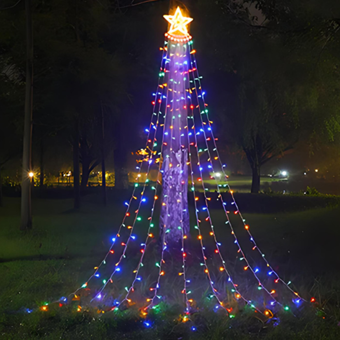 Χριστουγεννιάτικο Δέντρο 3.5m από Λαμπάκια με Αστέρι - 350 LED Πολύχρωμος Φωτισμός Χριστουγεννιάτικο Δέντρο 3.5m από Λαμπάκια με Αστέρι - 350 LED Πολύχρωμος Φωτισμός