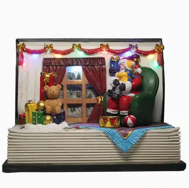 Χριστουγεννιάτικο Διακοσμητικό Ανοιχτό Βιβλίο με Φωτισμό και Φιγούρες Χριστουγεννιάτικο Διακοσμητικό Ανοιχτό Βιβλίο με Φωτισμό και Φιγούρες