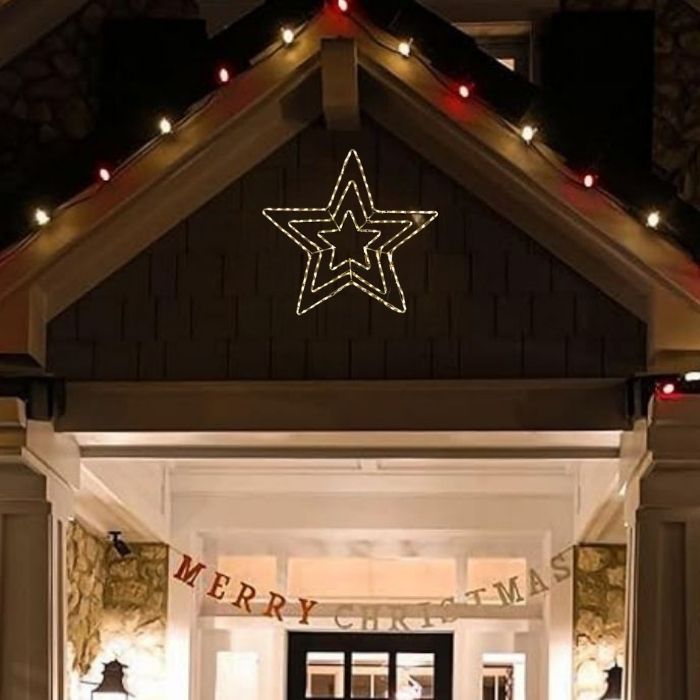 Χριστουγεννιάτικο Διακοσμητικό Αστέρι για Εξωτερικούς Χώρους με 8 Επιλογές Φωτισμού 70 x 72cm & Καλώδιο 6+3m Χριστουγεννιάτικο Διακοσμητικό Αστέρι για Εξωτερικούς Χώρους με 8 Επιλογές Φωτισμού 70 x 72cm & Καλώδιο 6+3m