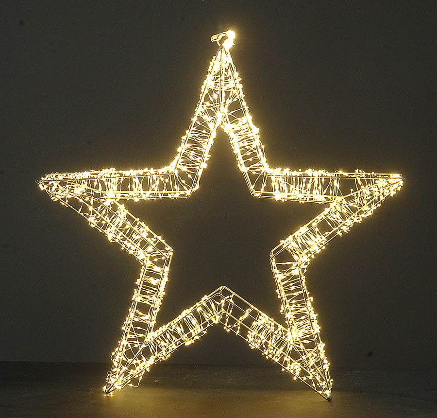 Χριστουγεννιάτικο Διακοσμητικό Αστέρι με LED Θερμού Λευκού Φωτισμού 45cm Χριστουγεννιάτικο Διακοσμητικό Αστέρι με LED Θερμού Λευκού Φωτισμού 45cm