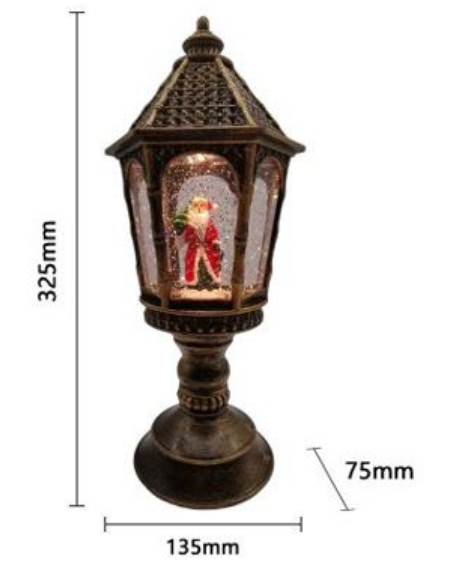 Χριστουγεννιάτικο Διακοσμητικό Φανάρι 31.5cm με Άγιο Βασίλη και LED Εφέ Νερού Χριστουγεννιάτικο Διακοσμητικό Φανάρι 31.5cm με Άγιο Βασίλη και LED Εφέ Νερού