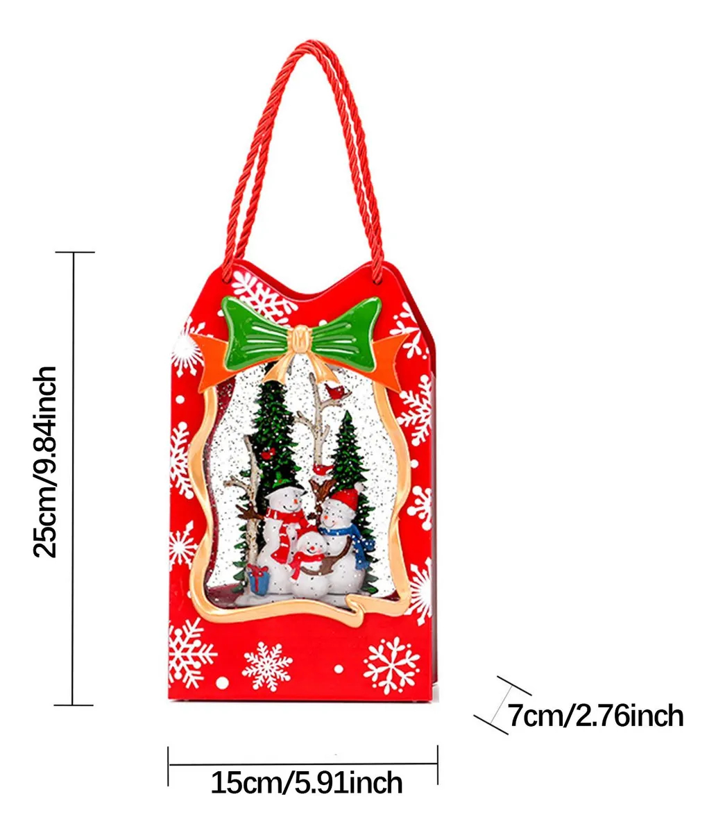 Χριστουγεννιάτικο Διακοσμητικό Φωτιζόμενη Τσάντα Δώρου με Χιονάνθρωπο και Κινούμενο Χιόνι 25 x 15 x 7cm Χριστουγεννιάτικο Διακοσμητικό Φωτιζόμενη Τσάντα Δώρου με Χιονάνθρωπο και Κινούμενο Χιόνι 25 x 15 x 7cm