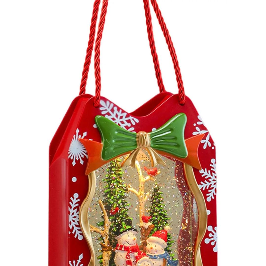 Χριστουγεννιάτικο Διακοσμητικό Φωτιζόμενη Τσάντα Δώρου με Χιονάνθρωπο και Κινούμενο Χιόνι 25 x 15 x 7cm Χριστουγεννιάτικο Διακοσμητικό Φωτιζόμενη Τσάντα Δώρου με Χιονάνθρωπο και Κινούμενο Χιόνι 25 x 15 x 7cm