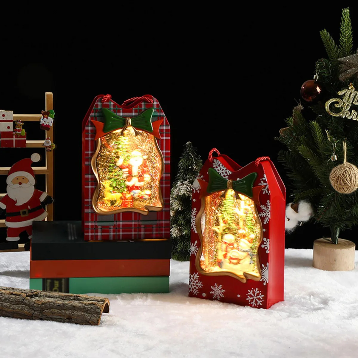 Χριστουγεννιάτικο Διακοσμητικό Φωτιζόμενη Τσάντα Δώρου με Χιονάνθρωπο και Κινούμενο Χιόνι 25 x 15 x 7cm Χριστουγεννιάτικο Διακοσμητικό Φωτιζόμενη Τσάντα Δώρου με Χιονάνθρωπο και Κινούμενο Χιόνι 25 x 15 x 7cm