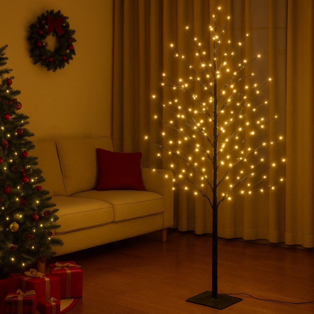 Χριστουγεννιάτικο Διακοσμητικό Φωτιζόμενο Δέντρο με 480 LED Λευκού Θερμού Φωτισμού 150cm Χριστουγεννιάτικο Διακοσμητικό Φωτιζόμενο Δέντρο με 480 LED Λευκού Θερμού Φωτισμού 150cm