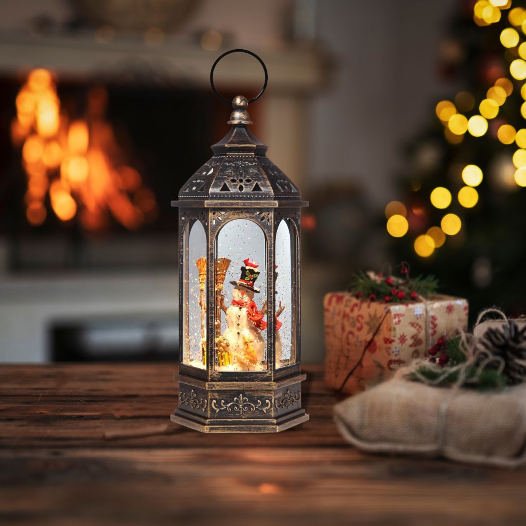 Χριστουγεννιάτικο Διακοσμητικό Φωτιζόμενο Φανάρι με Χιονάνθρωπο & Κινούμενο Χιόνι 23.2 x 10.2 x 9cm Χριστουγεννιάτικο Διακοσμητικό Φωτιζόμενο Φανάρι με Χιονάνθρωπο & Κινούμενο Χιόνι 23.2 x 10.2 x 9cm