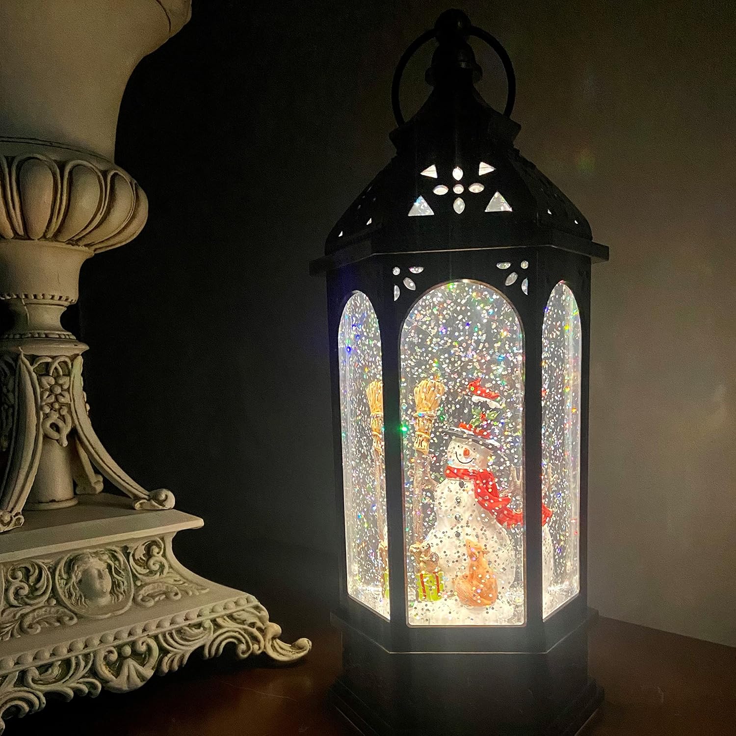 Χριστουγεννιάτικο Διακοσμητικό Φωτιζόμενο Φανάρι με Χιονάνθρωπο & Κινούμενο Χιόνι 23.2 x 10.2 x 9cm Χριστουγεννιάτικο Διακοσμητικό Φωτιζόμενο Φανάρι με Χιονάνθρωπο & Κινούμενο Χιόνι 23.2 x 10.2 x 9cm