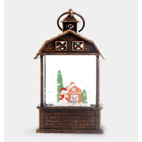 Χριστουγεννιάτικο Διακοσμητικό Φωτιζόμενο Φανάρι σε Χάλκινο Χρώμα 14cm Χριστουγεννιάτικο Διακοσμητικό Φωτιζόμενο Φανάρι σε Χάλκινο Χρώμα 14cm