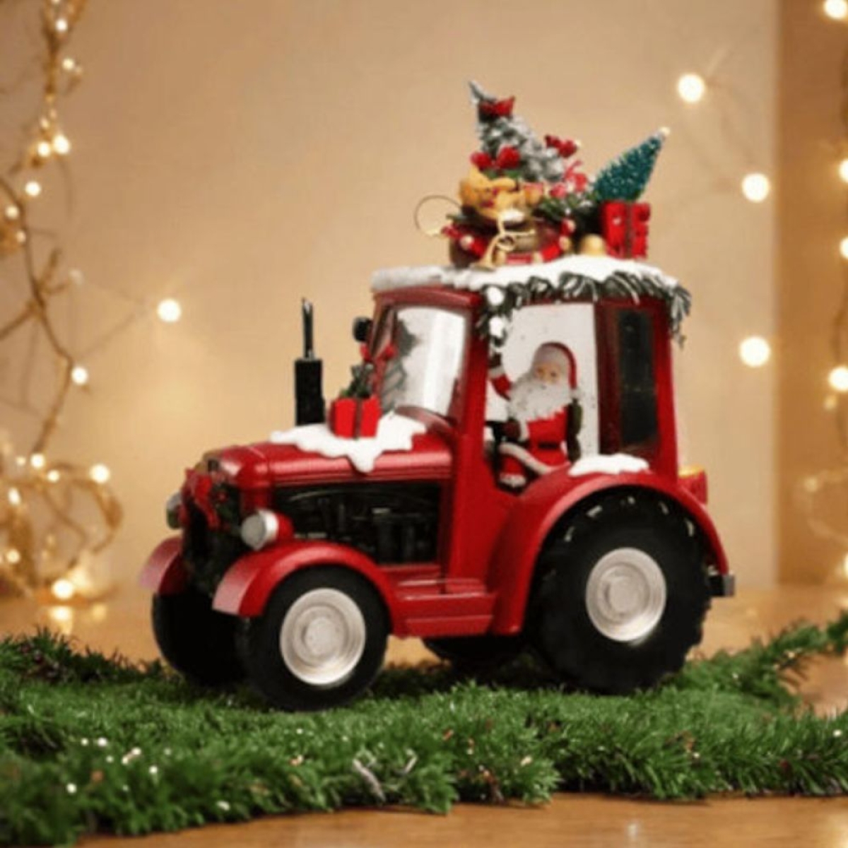 Χριστουγεννιάτικο Διακοσμητικό Φωτιζόμενο Τρακτέρ με Μουσική και Εφέ Ασημόσκονης 21x25cm Χριστουγεννιάτικο Διακοσμητικό Φωτιζόμενο Τρακτέρ με Μουσική και Εφέ Ασημόσκονης 21x25cm