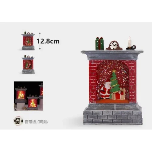 Χριστουγεννιάτικο Διακοσμητικό Φωτιζόμενο Τζάκι 12.8cm Χριστουγεννιάτικο Διακοσμητικό Φωτιζόμενο Τζάκι 12.8cm