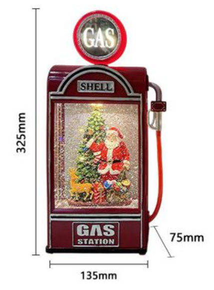 Χριστουγεννιάτικο Διακοσμητικό Gas Station 32.5cm με Άγιο Βασίλη και LED Εφέ Νερού Χριστουγεννιάτικο Διακοσμητικό Gas Station 32.5cm με Άγιο Βασίλη και LED Εφέ Νερού