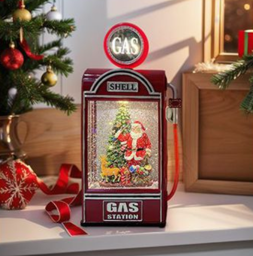 Χριστουγεννιάτικο Διακοσμητικό Gas Station 32.5cm με Άγιο Βασίλη και LED Εφέ Νερού Χριστουγεννιάτικο Διακοσμητικό Gas Station 32.5cm με Άγιο Βασίλη και LED Εφέ Νερού