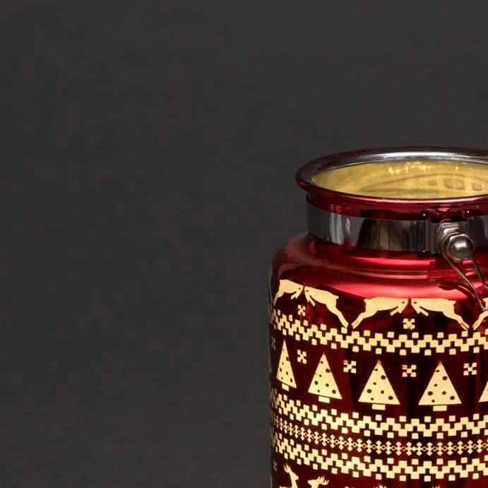 Χριστουγεννιάτικο Διακοσμητικό Κηροπήγιο με LED Φωτισμό 20 x 10cm - Κόκκινο Χριστουγεννιάτικο Διακοσμητικό Κηροπήγιο με LED Φωτισμό 20 x 10cm - Κόκκινο