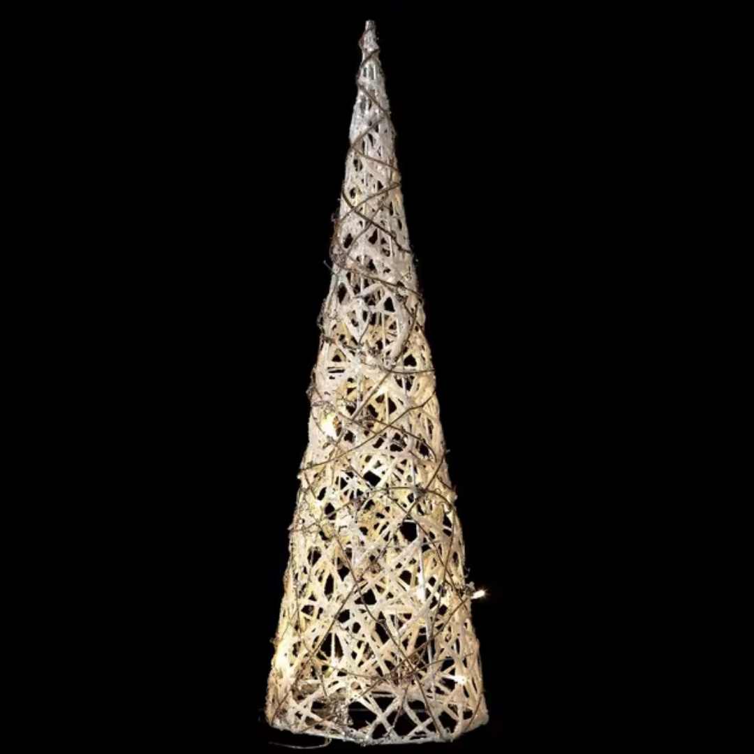 Χριστουγεννιάτικο Διακοσμητικό Λευκό Δέντρο 60cm με 20 Θερμά Λαμπάκια Χριστουγεννιάτικο Διακοσμητικό Λευκό Δέντρο 60cm με 20 Θερμά Λαμπάκια