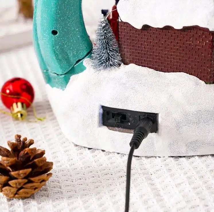 Χριστουγεννιάτικο Διακοσμητικό Μουσικό Χωριό Άγιου Βασίλη με Φωτιζόμενο RGB LED Συντριβάνι Χριστουγεννιάτικο Διακοσμητικό Μουσικό Χωριό Άγιου Βασίλη με Φωτιζόμενο RGB LED Συντριβάνι