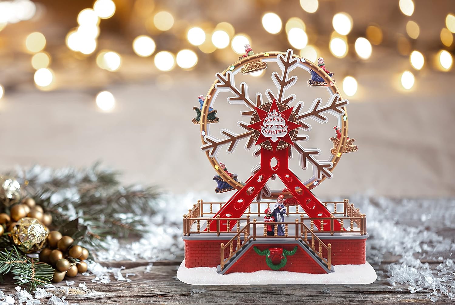 Χριστουγεννιάτικο Διακοσμητικό “Ρόδα Λουνα Παρκ” με Φωτισμό και Φιγούρες Χριστουγεννιάτικο Διακοσμητικό “Ρόδα Λουνα Παρκ” με Φωτισμό και Φιγούρες