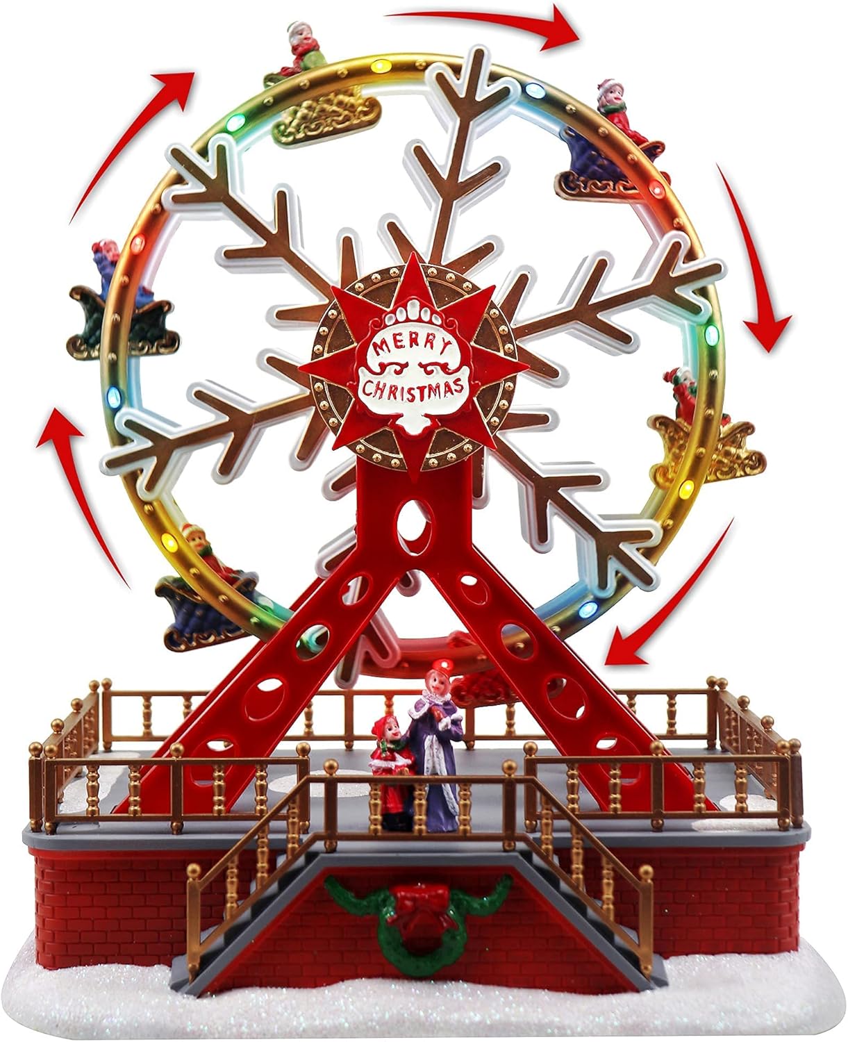 Χριστουγεννιάτικο Διακοσμητικό “Ρόδα Λουνα Παρκ” με Φωτισμό και Φιγούρες Χριστουγεννιάτικο Διακοσμητικό “Ρόδα Λουνα Παρκ” με Φωτισμό και Φιγούρες