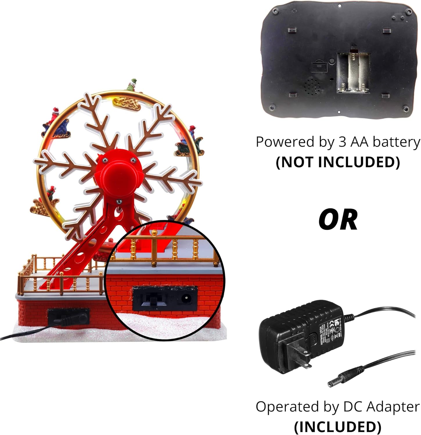 Χριστουγεννιάτικο Διακοσμητικό “Ρόδα Λουνα Παρκ” με Φωτισμό και Φιγούρες Χριστουγεννιάτικο Διακοσμητικό “Ρόδα Λουνα Παρκ” με Φωτισμό και Φιγούρες