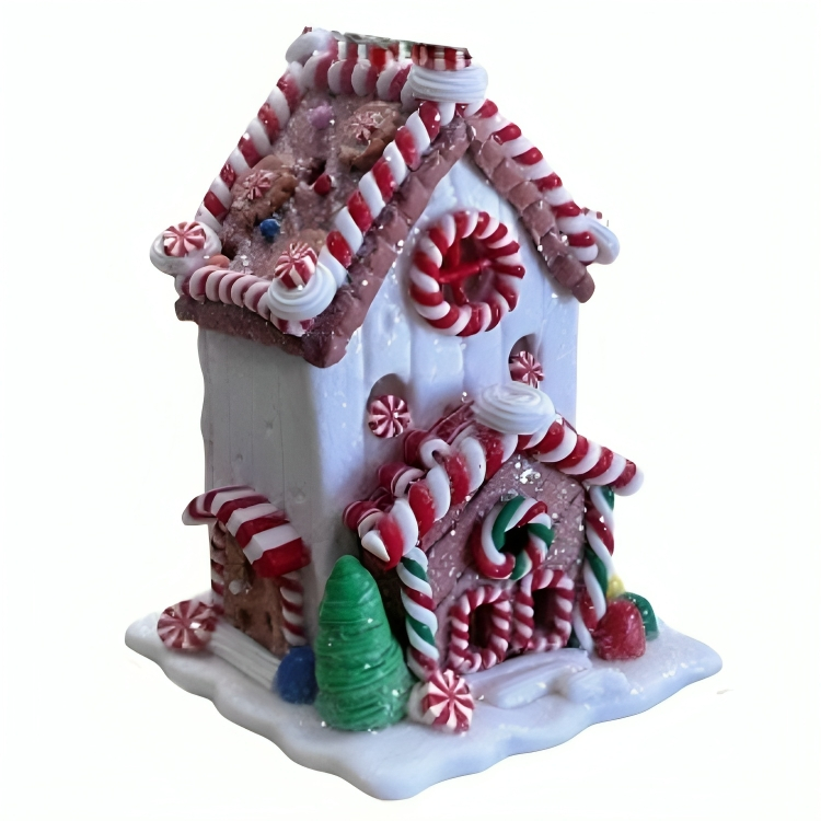 Χριστουγεννιάτικο Διακοσμητικό Σπιτάκι Ζαχαρωτών - 13 x 10,5 x 10,5cm Χριστουγεννιάτικο Διακοσμητικό Σπιτάκι Ζαχαρωτών - 13 x 10,5 x 10,5cm