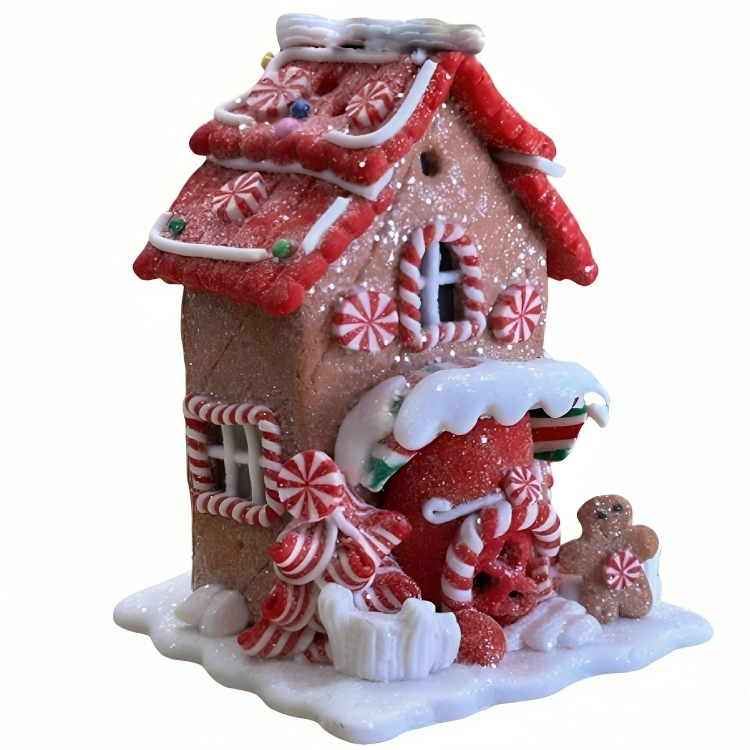 Χριστουγεννιάτικο Διακοσμητικό Σπιτάκι Ζαχαρωτών - 13 x 10,5 x 10,5cm Χριστουγεννιάτικο Διακοσμητικό Σπιτάκι Ζαχαρωτών - 13 x 10,5 x 10,5cm