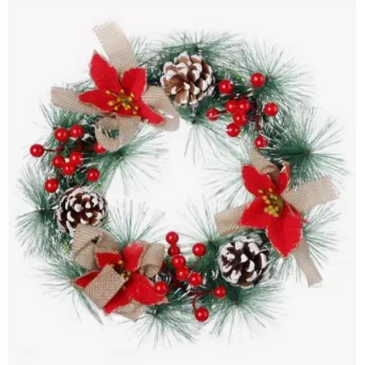 Χριστουγεννιάτικο Στεφάνι Στολισμένο 30cm Kmt 7991787 Χριστουγεννιάτικο Στεφάνι Στολισμένο 30cm Kmt 7991787