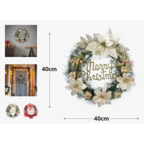 Χριστουγεννιάτικο Διακοσμητικό Στεφάνι Στολισμένο 40cm Χριστουγεννιάτικο Διακοσμητικό Στεφάνι Στολισμένο 40cm