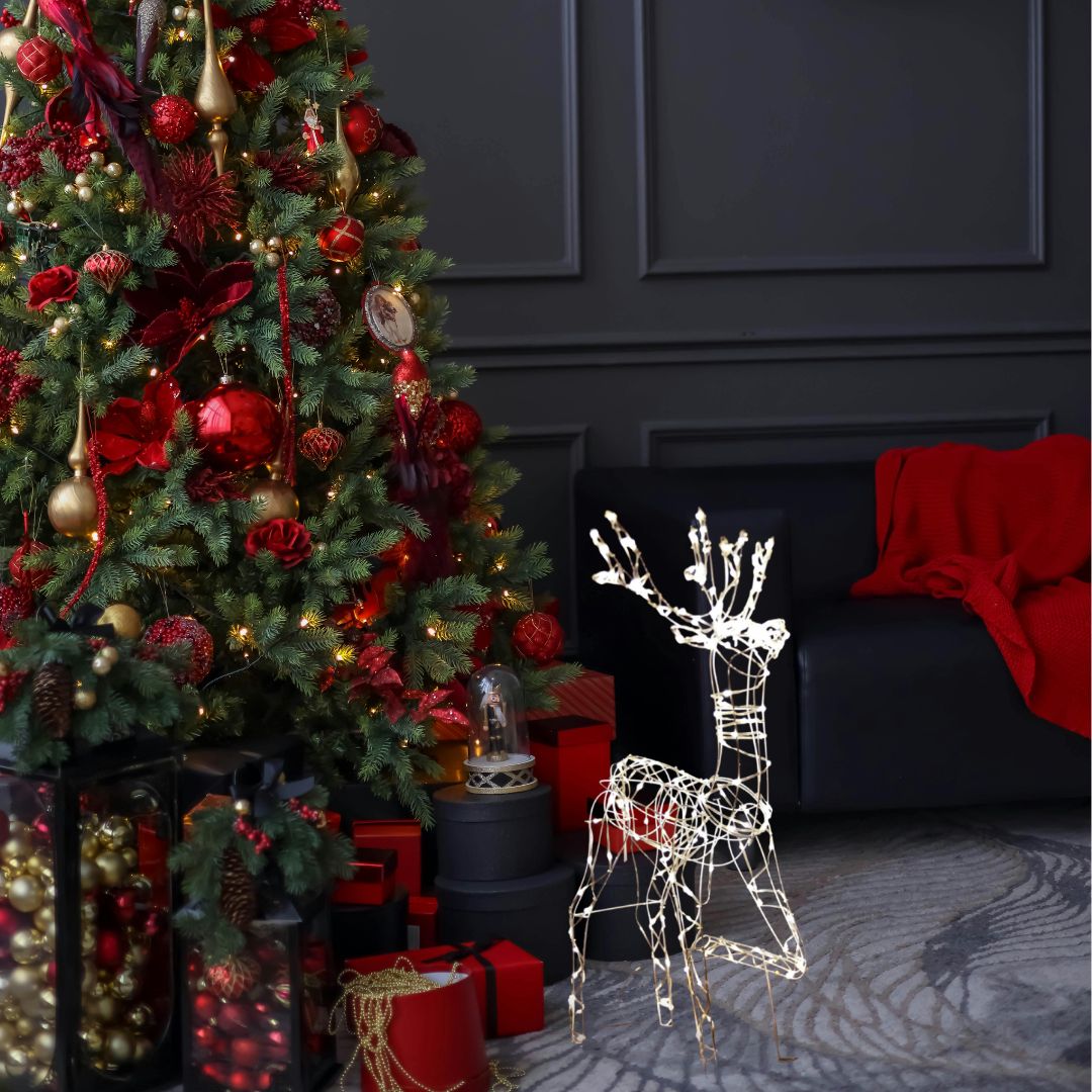 Χριστουγεννιάτικο Διακοσμητικό Τάρανδος με 215 LED Θερμού Λευκού Φωτισμού 1m, IP44 Χριστουγεννιάτικο Διακοσμητικό Τάρανδος με 215 LED Θερμού Λευκού Φωτισμού 1m, IP44