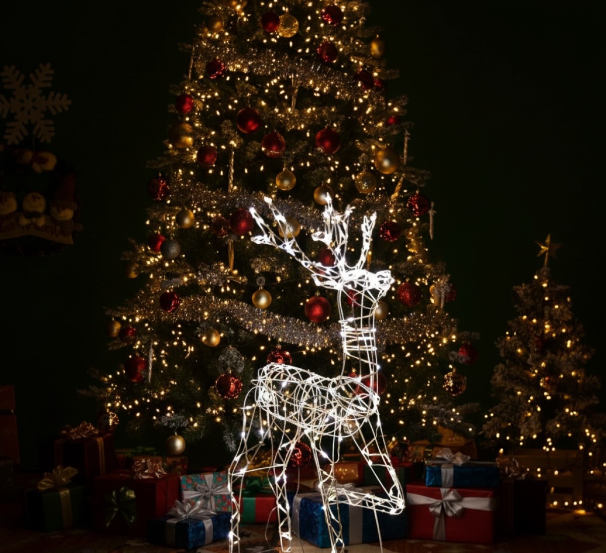 Χριστουγεννιάτικο Διακοσμητικό Τάρανδος με 215 LED Θερμού Λευκού Φωτισμού 1m, IP44 Χριστουγεννιάτικο Διακοσμητικό Τάρανδος με 215 LED Θερμού Λευκού Φωτισμού 1m, IP44