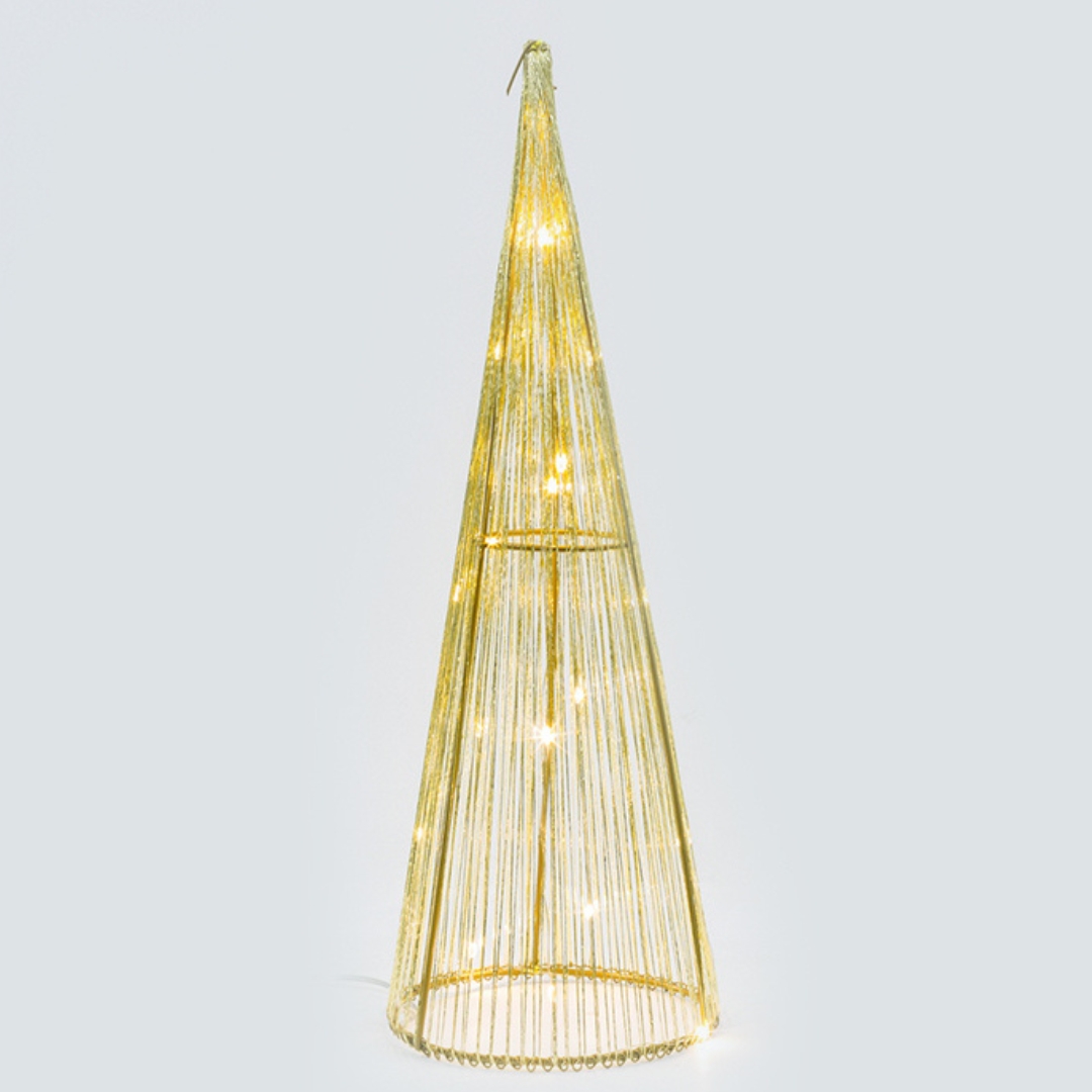 Χριστουγεννιάτικο Διακοσμητικό Χρυσό Δέντρο 80cm με 35 LED Θερμά Λαμπάκια Χριστουγεννιάτικο Διακοσμητικό Χρυσό Δέντρο 80cm με 35 LED Θερμά Λαμπάκια