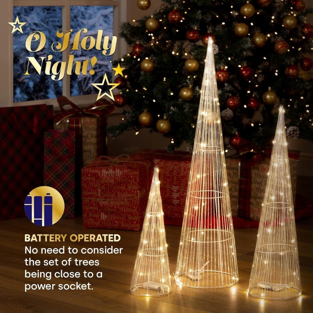 Χριστουγεννιάτικο Διακοσμητικό Χρυσό Δέντρο 80cm με 35 LED Θερμά Λαμπάκια Χριστουγεννιάτικο Διακοσμητικό Χρυσό Δέντρο 80cm με 35 LED Θερμά Λαμπάκια