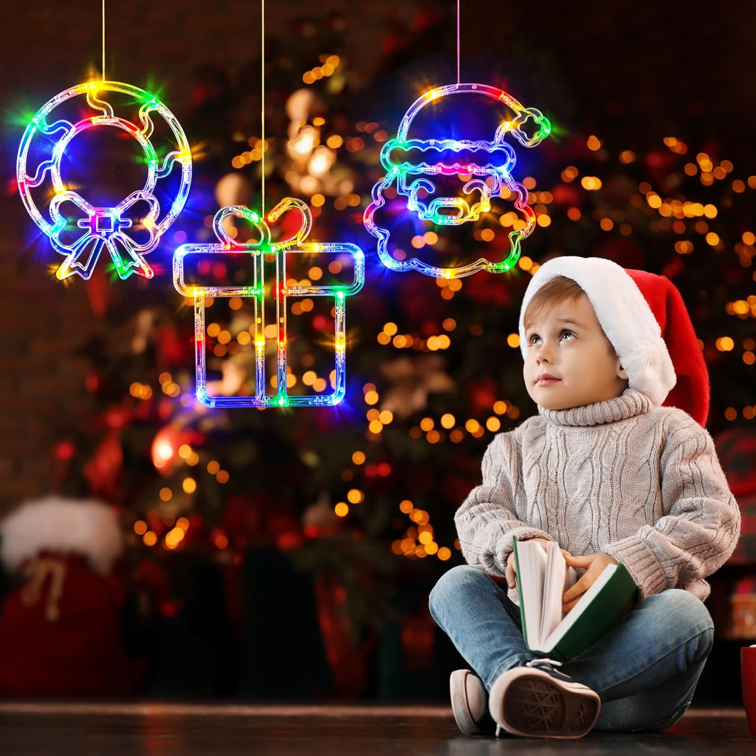 Χριστουγεννιάτικο Φωτιζόμενο Στολίδι σε Σχήμα Δώρο με 45 LED RGB 30.5 x 23 cm Χριστουγεννιάτικο Φωτιζόμενο Στολίδι σε Σχήμα Δώρο με 45 LED RGB 30.5 x 23 cm