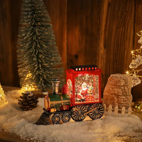 Χριστουγεννιάτικο Φωτιζόμενο Τρενάκι με Άγιο Βασίλη και Δώρα – Glitter Εφέ και LED Φωτισμός Χριστουγεννιάτικο Φωτιζόμενο Τρενάκι με Άγιο Βασίλη και Δώρα – Glitter Εφέ και LED Φωτισμός