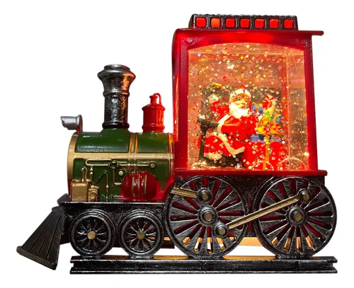 Χριστουγεννιάτικο Φωτιζόμενο Τρενάκι με Άγιο Βασίλη και Δώρα – Glitter Εφέ και LED Φωτισμός Χριστουγεννιάτικο Φωτιζόμενο Τρενάκι με Άγιο Βασίλη και Δώρα – Glitter Εφέ και LED Φωτισμός