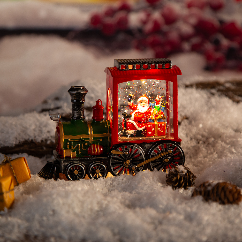 Χριστουγεννιάτικο Φωτιζόμενο Τρενάκι με Άγιο Βασίλη και Δώρα – Glitter Εφέ και LED Φωτισμός Χριστουγεννιάτικο Φωτιζόμενο Τρενάκι με Άγιο Βασίλη και Δώρα – Glitter Εφέ και LED Φωτισμός