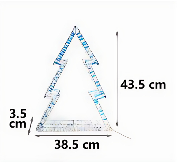 Χριστουγεννιάτικο Κρεμαστό Στολίδι σε Σχήμα Χριστουγεννιάτικο Δέντρο με 50 LED 43.5 x 38.5 x 3.5cm Χριστουγεννιάτικο Κρεμαστό Στολίδι σε Σχήμα Χριστουγεννιάτικο Δέντρο με 50 LED 43.5 x 38.5 x 3.5cm