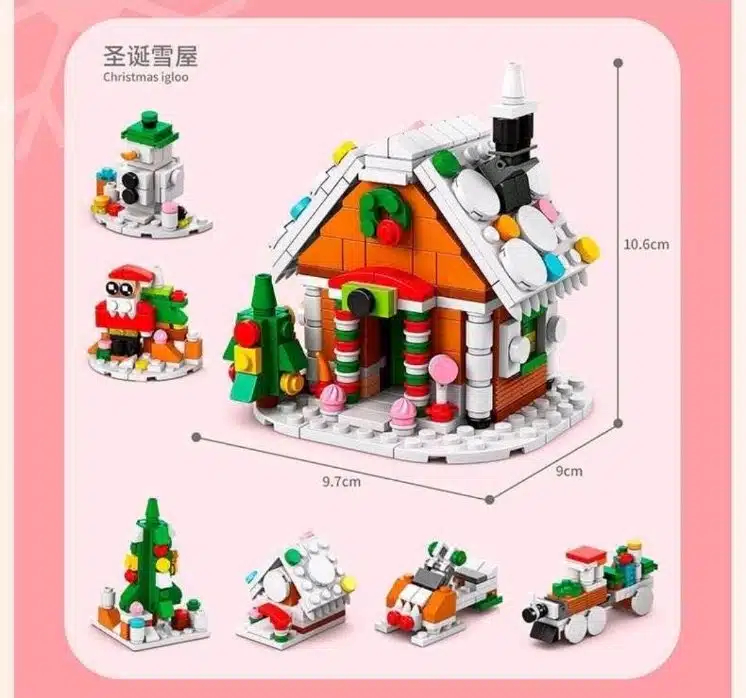 Χριστουγεννιάτικο Παιχνίδι - Τουβλάκια DIY Gingerbread House Set – Σπίτι 6 σε 1 για παιδιά – 307 τμχ Χριστουγεννιάτικο Παιχνίδι - Τουβλάκια DIY Gingerbread House Set – Σπίτι 6 σε 1 για παιδιά – 307 τμχ